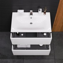 Тумба с раковиной белый глянец 81 см Am.Pm Spirit V2.0 M70AFHX0802WG + M70AWCC0802WG