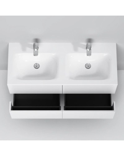 Тумба с раковиной белый глянец 121 см Am.Pm Spirit V2.0 M70AFHD1202WG + M70AWCD1202WG