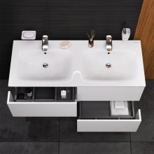 Тумба с раковиной белый глянец 121 см Am.Pm Spirit V2.0 M70AFHD1202WG + M70AWCD1202WG