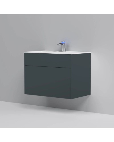 Тумба с раковиной графит матовый 80,8 см Am.Pm Inspire 2.0 M50AFHX0803GM + M50AWPX0801WG
