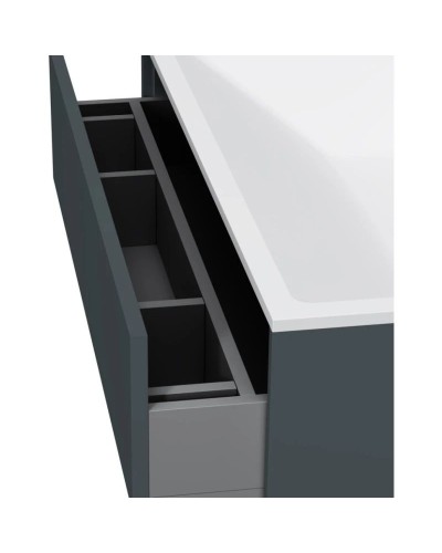 Тумба с раковиной графит матовый 80,8 см Am.Pm Inspire 2.0 M50AFHX0803GM + M50AWPX0801WG