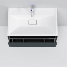 Тумба с раковиной графит матовый 80,8 см Am.Pm Inspire 2.0 M50AFHX0803GM + M50AWPX0801WG