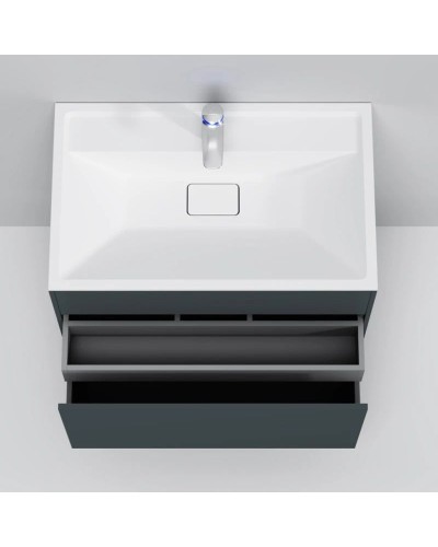 Тумба с раковиной графит матовый 80,8 см Am.Pm Inspire 2.0 M50AFHX0803GM + M50AWPX0801WG