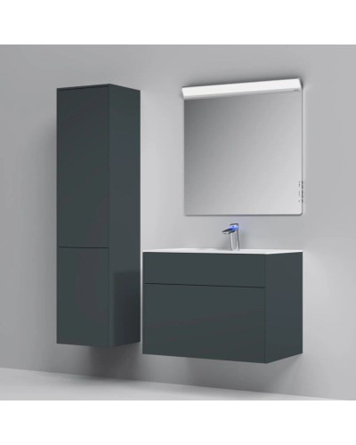 Тумба с раковиной графит матовый 80,8 см Am.Pm Inspire 2.0 M50AFHX0803GM + M50AWPX0801WG