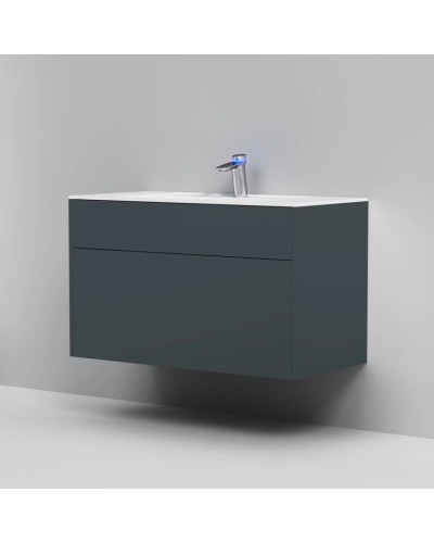 Тумба с раковиной графит матовый 100,8 см Am.Pm Inspire 2.0 M50AFHX1003GM + M50AWPX1001WG