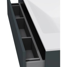 Тумба с раковиной графит матовый 100,8 см Am.Pm Inspire 2.0 M50AFHX1003GM + M50AWPX1001WG
