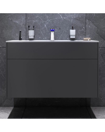 Тумба с раковиной графит матовый 100,8 см Am.Pm Inspire 2.0 M50AFHX1003GM + M50AWPX1001WG