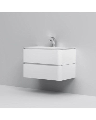 Тумба с раковиной белый глянец 80 см Am.Pm Sensation M30FHX0802WG + M30WPC0801WG