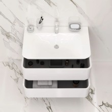 Тумба с раковиной белый глянец 80 см Am.Pm Sensation M30FHX0802WG + M30WPC0801WG