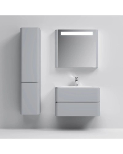 Тумба с раковиной серый шелк глянец 80 см Am.Pm Sensation M30FHX0802FG + M30WPC0801WG