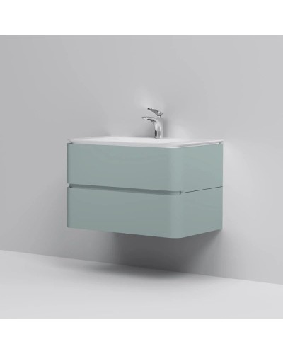 Тумба с раковиной мятный глянец 80 см Am.Pm Sensation M30FHX0802GG + M30WPC0801WG