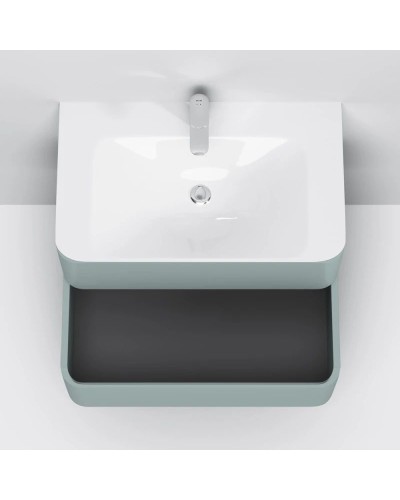 Тумба с раковиной мятный глянец 80 см Am.Pm Sensation M30FHX0802GG + M30WPC0801WG