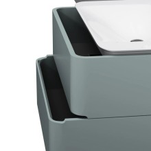 Тумба с раковиной мятный глянец 80 см Am.Pm Sensation M30FHX0802GG + M30WPC0801WG