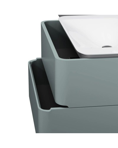 Тумба с раковиной мятный глянец 80 см Am.Pm Sensation M30FHX0802GG + M30WPC0801WG