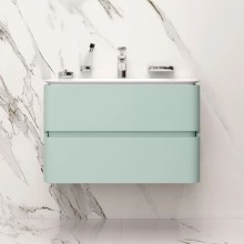 Тумба с раковиной мятный глянец 80 см Am.Pm Sensation M30FHX0802GG + M30WPC0801WG