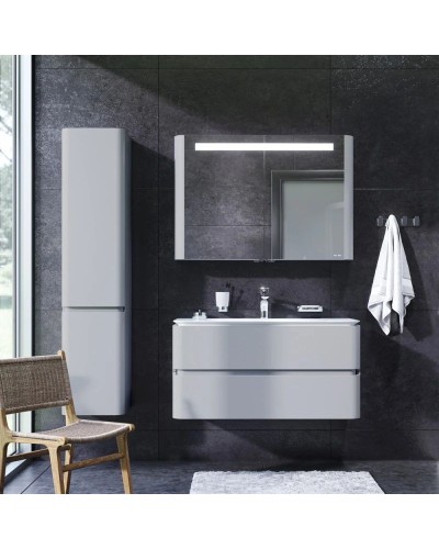 Тумба с раковиной серый шелк глянец 100 см Am.Pm Sensation M30FHX1002FG + M30WPC1001WG