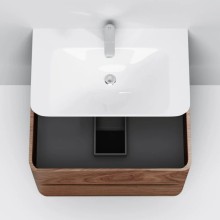 Тумба с раковиной орех 80 см Am.Pm Sensation M30FHX0802NF + M30WPC0801WG