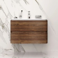 Тумба с раковиной орех 80 см Am.Pm Sensation M30FHX0802NF + M30WPC0801WG