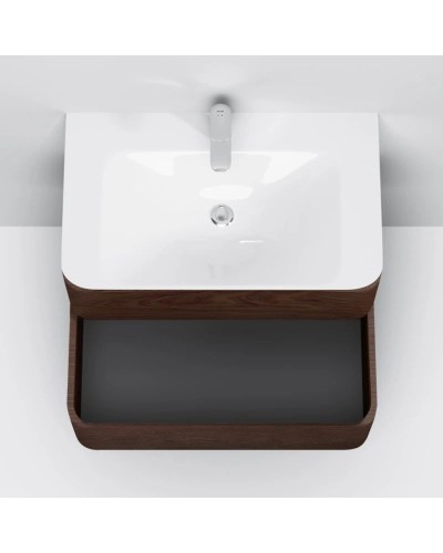 Тумба с раковиной табачный дуб 80 см Am.Pm Sensation M30FHX0802TF + M30WPC0801WG