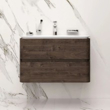 Тумба с раковиной табачный дуб 80 см Am.Pm Sensation M30FHX0802TF + M30WPC0801WG