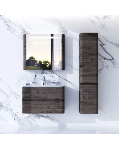 Тумба с раковиной табачный дуб 80 см Am.Pm Sensation M30FHX0802TF + M30WPC0801WG