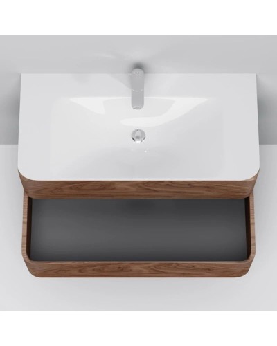 Тумба с раковиной орех 100 см Am.Pm Sensation M30FHX1002NF + M30WPC1001WG