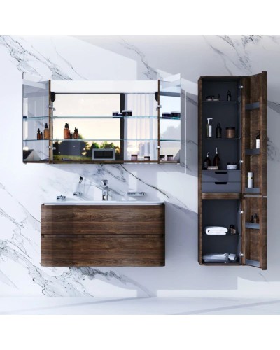 Тумба с раковиной орех 100 см Am.Pm Sensation M30FHX1002NF + M30WPC1001WG