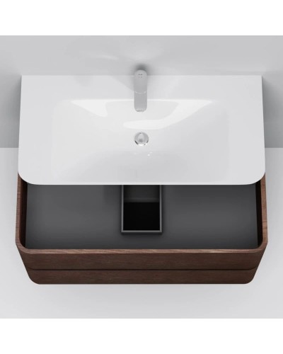 Тумба с раковиной табачный дуб 100 см Am.Pm Sensation M30FHX1002TF + M30WPC1001WG