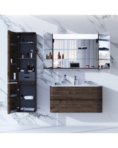 Тумба с раковиной табачный дуб 100 см Am.Pm Sensation M30FHX1002TF + M30WPC1001WG