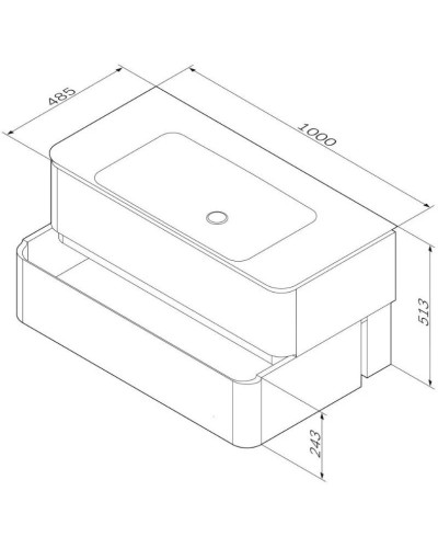 Тумба с раковиной табачный дуб 100 см Am.Pm Sensation M30FHX1002TF + M30WPC1001WG