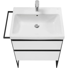 Тумба с раковиной белый глянец 60 см Roca Domi 857532806 + 3270M1004