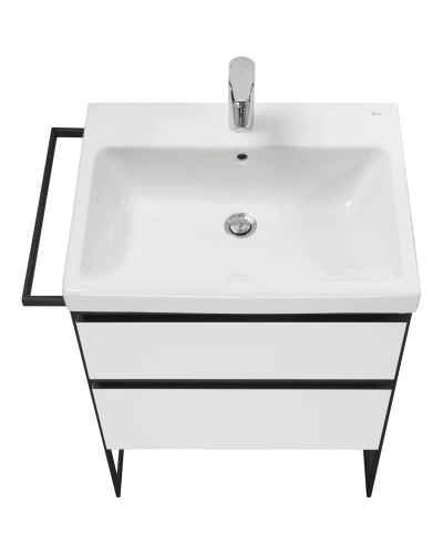 Тумба с раковиной белый глянец 60 см Roca Domi 857532806 + 3270M1004