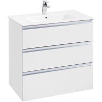 Тумба с раковиной белый глянец 80,5 см Roca The Gap 857553806 + 32799C000