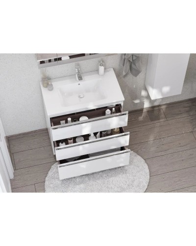 Тумба с раковиной белый глянец 80,5 см Roca The Gap 857553806 + 3279A4000