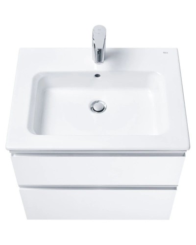 Тумба с раковиной белый глянец 60,5 см Roca The Gap 857550806 + 3279A8000