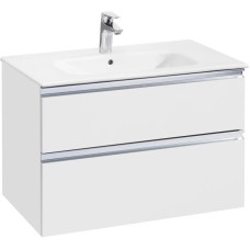 Тумба с раковиной белый глянец 80,5 см Roca The Gap 857551806 + 32799C000