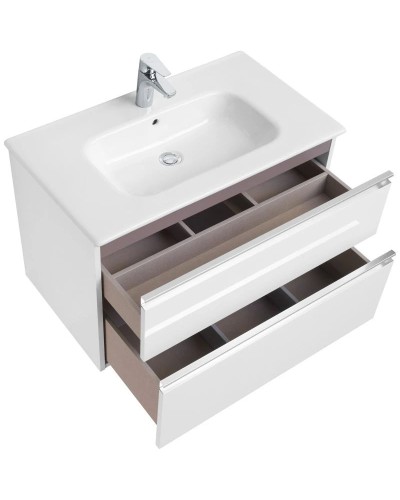 Тумба с раковиной белый глянец 80,5 см Roca The Gap 857551806 + 32799C000