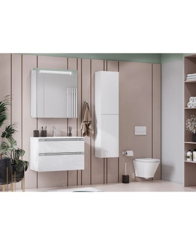 Тумба с раковиной белый глянец 80,5 см Roca The Gap 857551806 + 32799C000