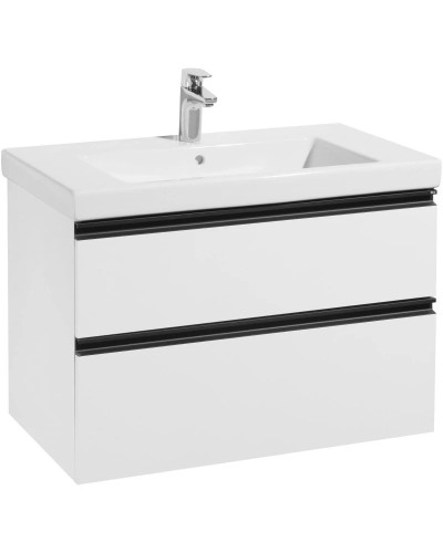 Тумба с раковиной белый глянец 80 см Roca Domi 857536806 + 3270M0004