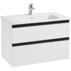 Тумба с раковиной белый глянец 80 см Roca Domi 857536806 + 3279A4000