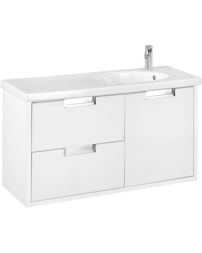 Тумба с раковиной белый глянец 100 см Roca Etna 857302806 + 327009000