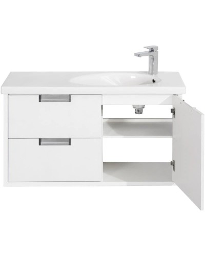 Тумба с раковиной белый глянец 100 см Roca Etna 857302806 + 327009000