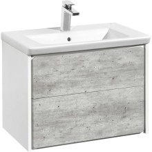 Тумба с раковиной бетон/белый матовый 70 см Roca Ronda ZRU9303003 + 327471000
