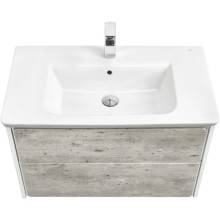 Тумба с раковиной бетон/белый матовый 80 см Roca Ronda ZRU9303004 + 327470000