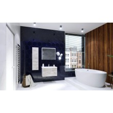 Тумба с раковиной бетон/белый матовый 80 см Roca Ronda ZRU9303004 + 327470000