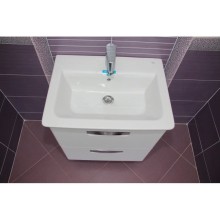 Тумба с раковиной белый глянец 60 см Roca The Gap ZRU9302879 + 327472000