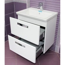 Тумба с раковиной белый глянец 60 см Roca The Gap ZRU9302879 + 327472000