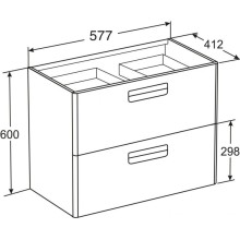 Тумба с раковиной белый глянец 60 см Roca The Gap ZRU9302879 + 327472000