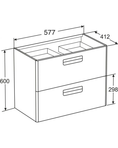 Тумба с раковиной белый глянец 60 см Roca The Gap ZRU9302879 + 327472000