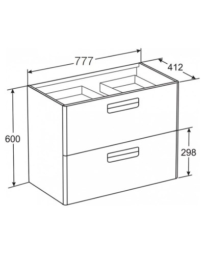 Тумба с раковиной белый глянец 80 см Roca The Gap ZRU9302877 + 327470000